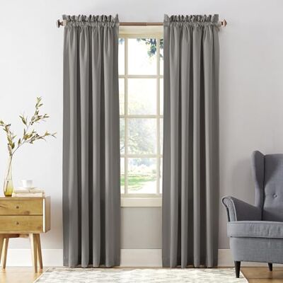 Sun Barrow Coppia di tende a pannello con tasca per bastone, a risparmio energetico, 137 x 274 cm, colore: Grigio Sun Barrow Coppia di tende a pannello con tasca per bastone, a risparmio energetico, 137 x 274 cm, colore: Grigio