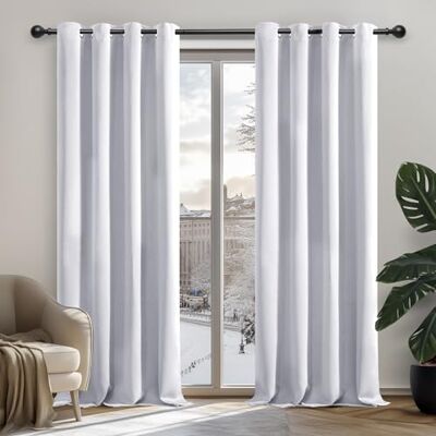 Deconovo Tende per Interni Oscuranti 2 Pezzi 138 CM Altezza, Tende Camera da Letto Coprente Moderne con Occhielli, 132x138 CM (Larghezza x Altezza), Grigio Perla Deconovo Tende per Interni Oscuranti 2 Pezzi 138 CM Altezza, Tende Camera da Letto Coprente Moderne con Occhielli, 132x138 CM (Larghezza x Altezza), Grigio Perla
