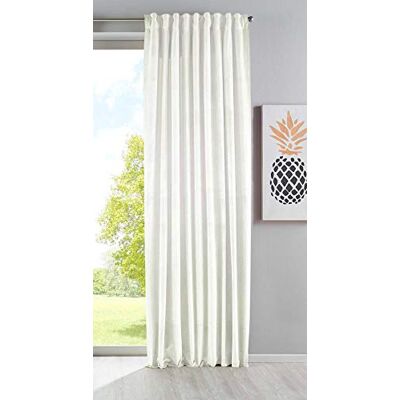 Gardinenbox Milano 20357 Tenda oscurante in velluto, con passanti e passanti per tunnel, accorciabile, colore crema, 1 pezzo (altezza x larghezza x profondità): 235 x 135 cm, colore: crema Gardinenbox Milano 20357 Tenda oscurante in velluto, con passanti e passanti per tunnel, accorciabile, colore crema, 1 pezzo (altezza x larghezza x profondità): 235 x 135 cm, colore: crema