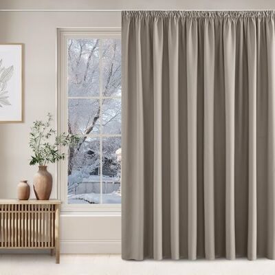 NICETOWN Tenda Divisorio 300 cm di Larghezza per Grandi Finestre, Tenda Termica Antifreddo con Fettuccia Arriccia, 1 Set 240 x 300 cm (AxL), Tenda Oscurante Termoisolante, per Soggiorno, Colore Sabbia NICETOWN Tenda Divisorio 300 cm di Larghezza per Grandi Finestre, Tenda Termica Antifreddo con Fettuccia Arriccia, 1 Set 240 x 300 cm (AxL), Tenda Oscurante Termoisolante, per Soggiorno, Colore Sabbia