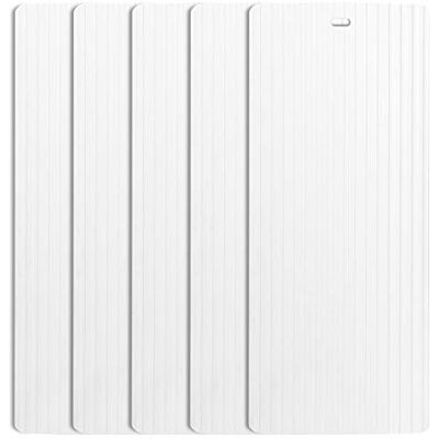 DALIX Tende verticali a coste di ricambio in vinile bianco da 209,6 cm, confezione da 5 DALIX Tende verticali a coste di ricambio in vinile bianco da 209,6 cm, confezione da 5