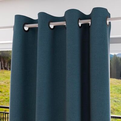 Soleil d'ocre , Tenda con occhielli 100% oscurante 135x300 cm ECLIPSE blu canard Soleil d'ocre , Tenda con occhielli 100% oscurante 135x300 cm ECLIPSE blu canard