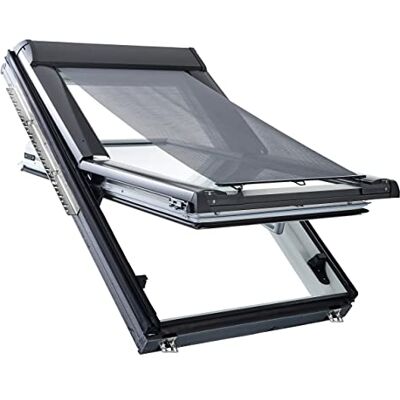 Roto Tenda avvolgibile originale per esterni Screen ZAR, protezione solare e dal calore in caso di finestra aperta, completamente funzionante, lunghezza regolabile, per lucernari serie Classic Roto Tenda avvolgibile originale per esterni Screen ZAR, protezione solare e dal calore in caso di finestra aperta, completamente funzionante, lunghezza regolabile, per lucernari serie Classic