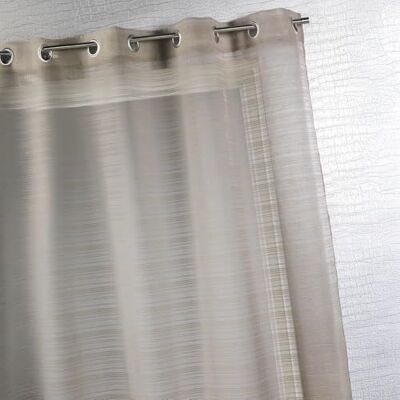 HomeMaison Tenda fantasia a righe sottili 100% poliestere Setacciatore e decorativo per soggiorno, camera da letto Ø 4 cm occhielli tondi argento 140 x 240 cm tabacco HomeMaison Tenda fantasia a righe sottili 100% poliestere Setacciatore e decorativo per soggiorno, camera da letto Ø 4 cm occhielli tondi argento 140 x 240 cm tabacco