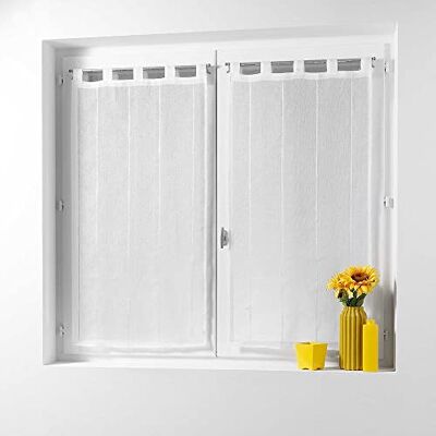 Douceur d'Intérieur - Set di Lenzuola in Poliestere - Bianco - 2 x 45 x 160 cm Douceur d'Intérieur - Set di Lenzuola in Poliestere - Bianco - 2 x 45 x 160 cm