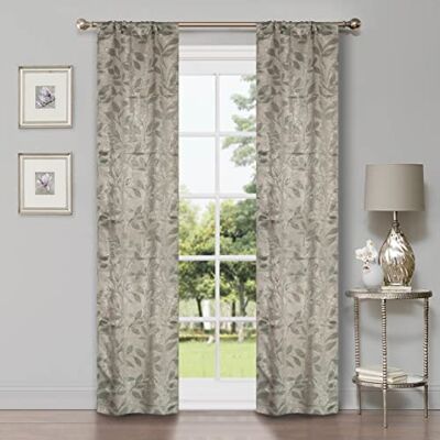 Superior , set di 2 pannelli, tende oscuranti per finestra, camera da letto, blocco luce solare, termiche, moderne e bohémien, collezione Foglie, con tasca per asta, 66 cm x 213 cm, salvia Superior , set di 2 pannelli, tende oscuranti per finestra, camera da letto, blocco luce solare, termiche, moderne e bohémien, collezione Foglie, con tasca per asta, 66 cm x 213 cm, salvia