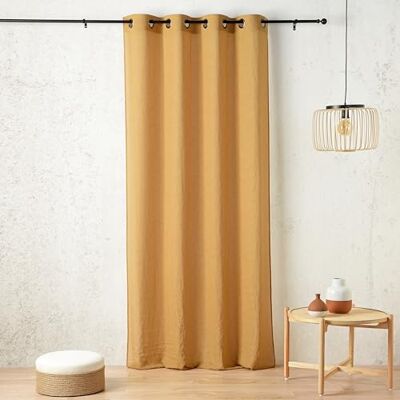Linder Zephir Tenda effetto garza aerea, stile naturale, colore giallo ocra, finitura occhielli canna fucile – dimensioni 140 x 250 cm, 100% poliestere, collezione Zephir Linder Zephir Tenda effetto garza aerea, stile naturale, colore giallo ocra, finitura occhielli canna fucile – dimensioni 140 x 250 cm, 100% poliestere, collezione Zephir