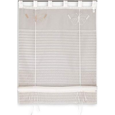 Startex 2229 Tenda a pacchetto in poliestere, 60 x 135 cm, colore: Bianco/Caramello Startex 2229 Tenda a pacchetto in poliestere, 60 x 135 cm, colore: Bianco/Caramello