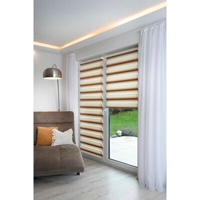 Khome K-home® Tenda a rullo doppia Klemmfix, Madrid, senza fori, beige, larghezza 105 x altezza 150 cm Khome K-home® Tenda a rullo doppia Klemmfix, Madrid, senza fori, beige, larghezza 105 x altezza 150 cm