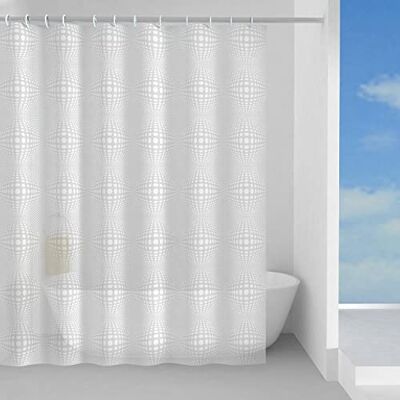 Gedy Tenda Doccia in Peva Texture Lens, Materiale Inodore Impermeabile, Dimensioni L 180 x H 200 cm 12 Anelli Inclusi, Tenda Vasca da Bagno che Non Aderisce al Corpo, Lavabile a Mano Gedy Tenda Doccia in Peva Texture Lens, Materiale Inodore Impermeabile, Dimensioni L 180 x H 200 cm 12 Anelli Inclusi, Tenda Vasca da Bagno che Non Aderisce al Corpo, Lavabile a Mano