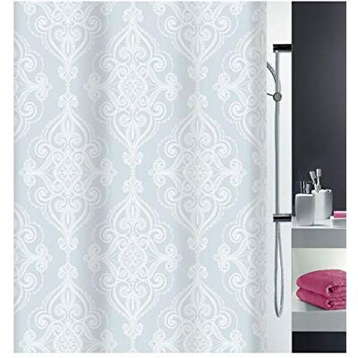 Spirella Collezione Rivoli, Tenda da Doccia Tessile 180 X 180, 100% Poliestere, Bianco Spirella Collezione Rivoli, Tenda da Doccia Tessile 180 X 180, 100% Poliestere, Bianco