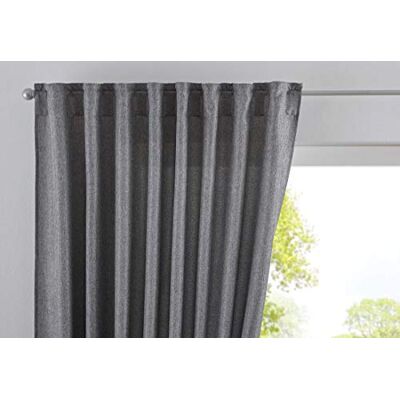 Gardinenbox Cationic Jena 2019037 Tenda con Passanti nascosti, 250 x 140 cm, Effetto Lino, Colore: Grigio Opaco Gardinenbox Cationic Jena 2019037 Tenda con Passanti nascosti, 250 x 140 cm, Effetto Lino, Colore: Grigio Opaco