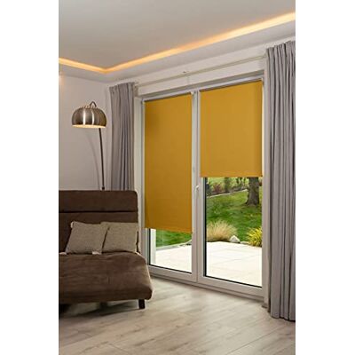 Khome K-home Tenda avvolgibile oscurante Klemmfix, 95 x 150 cm (larghezza x lunghezza), colore: giallo Khome K-home Tenda avvolgibile oscurante Klemmfix, 95 x 150 cm (larghezza x lunghezza), colore: giallo