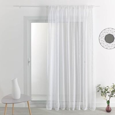HomeMaison Etamine Tenda in voile tinta unita, 240 x 180 cm, colore: Bianco HomeMaison Etamine Tenda in voile tinta unita, 240 x 180 cm, colore: Bianco