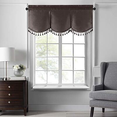 Elrene Home Fashions Colette Mantovana in finta seta, 121,9 x 53,3 cm, colore: Cioccolato Elrene Home Fashions Colette Mantovana in finta seta, 121,9 x 53,3 cm, colore: Cioccolato