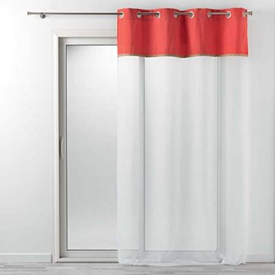 Douceur d'Intérieur DOUCEUR D'INTERIEUR Pannello con Occhielli, Cotone, Arancione, 140 x 280 cm Douceur d'Intérieur DOUCEUR D'INTERIEUR Pannello con Occhielli, Cotone, Arancione, 140 x 280 cm