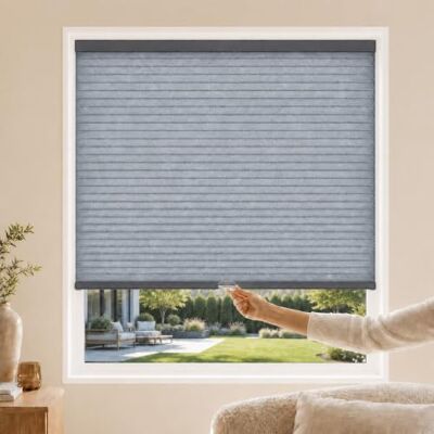 CHICOLOGY Cordless Cellular Shades Tenda per Finestra a cella Singola Privacy, Poliestere Metallo Plastica, Ciottolo mattutino, 71W x 213H cm CHICOLOGY Cordless Cellular Shades Tenda per Finestra a cella Singola Privacy, Poliestere Metallo Plastica, Ciottolo mattutino, 71W x 213H cm