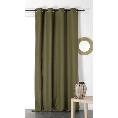 Linder Tenda metis in materiali naturali (cotone/lino) colori verde felce occhielli 135 x 260 cm Linder Tenda metis in materiali naturali (cotone/lino) colori verde felce occhielli 135 x 260 cm
