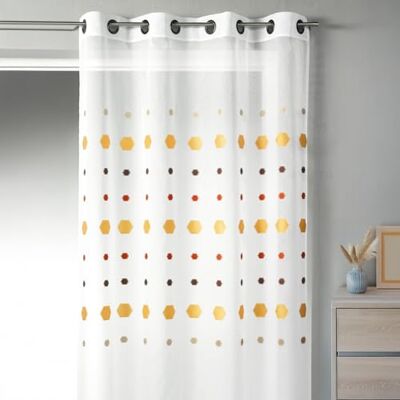 HomeMaison Home Maison Tenda ondulata con stampa argento bianco, 140 x 240 cm HomeMaison Home Maison Tenda ondulata con stampa argento bianco, 140 x 240 cm