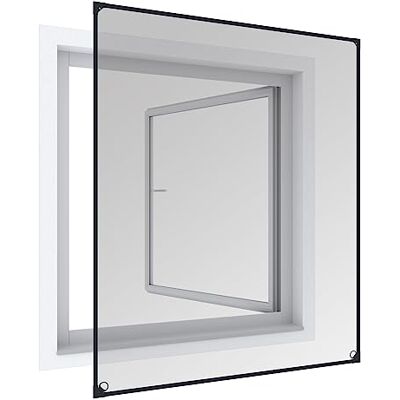 Windhager Finestra magnetica di protezione dagli insetti, cornice magnetica per finestra, zanzariera, montaggio senza attrezzi, antracite, kit di montaggio fai-da-te 100 x 120 cm, 04301 Windhager Finestra magnetica di protezione dagli insetti, cornice magnetica per finestra, zanzariera, montaggio senza attrezzi, antracite, kit di montaggio fai-da-te 100 x 120 cm, 04301