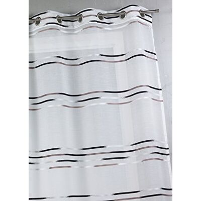 HomeMaison Tenda in Stamina Tessuta con Sottili Righe Orizzontali, Poliestere, Nero, 140 x 240 cm, 140 × 240 cm HomeMaison Tenda in Stamina Tessuta con Sottili Righe Orizzontali, Poliestere, Nero, 140 x 240 cm, 140 × 240 cm