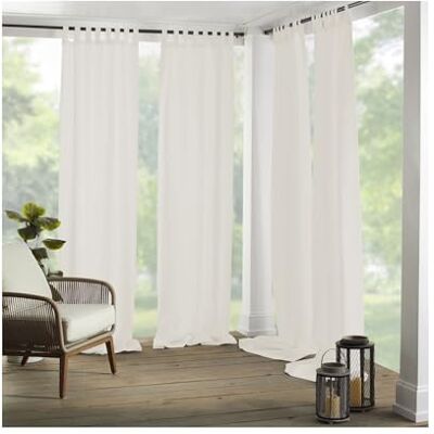 Elrene Home Fashions Matine Tenda a pannello con passanti per interni ed esterni, 132 x 241 cm, colore: avorio Elrene Home Fashions Matine Tenda a pannello con passanti per interni ed esterni, 132 x 241 cm, colore: avorio