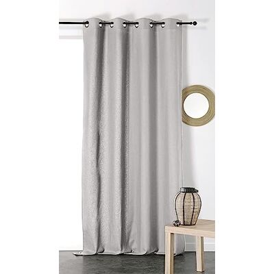 Linder 511/135/91/375FR-Tenda con Occhielli, in Cotone/Lino, Colore: Grigio Scuro, 135 x 260 cm Linder 511/135/91/375FR-Tenda con Occhielli, in Cotone/Lino, Colore: Grigio Scuro, 135 x 260 cm
