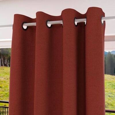 Soleil d'ocre , Tenda con occhielli Isolant e 100% oscurante 135x300 cm ECLIPSE terracotta Soleil d'ocre , Tenda con occhielli Isolant e 100% oscurante 135x300 cm ECLIPSE terracotta
