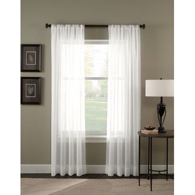 Curtainworks Trinity Tenda a pannello in voile increspato, 129,5 x 365,8 cm, invernale Curtainworks Trinity Tenda a pannello in voile increspato, 129,5 x 365,8 cm, invernale