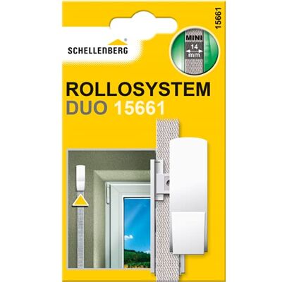 Schellenberg DUO PLUS pesanti, con guarnizione a spazzola e rullo guida larghezza (sistema, senza rimuovere la cinghia tapparella, bianco, MINI 14 mm Schellenberg DUO PLUS pesanti, con guarnizione a spazzola e rullo guida larghezza (sistema, senza rimuovere la cinghia tapparella, bianco, MINI 14 mm