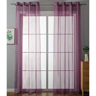 Gardinenbox Set di 2 tende trasparenti Uni, 245 x 140 cm (altezza x larghezza), con occhielli e chiusura a nastro, per soggiorno, 20332-cn2 Gardinenbox Set di 2 tende trasparenti Uni, 245 x 140 cm (altezza x larghezza), con occhielli e chiusura a nastro, per soggiorno, 20332-cn2