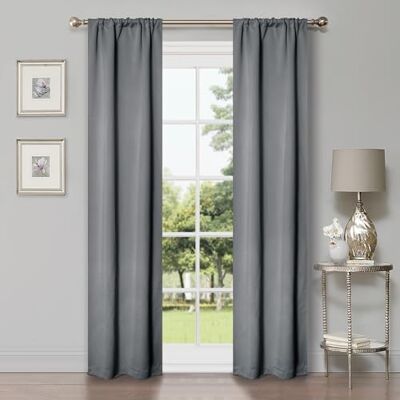 Superior Tende oscuranti, per camera da letto, soggiorno, blocco solare, termiche, classiche e moderne, collezione solida, set di 2 pannelli, tasca per asta, 66 x 213 cm, grigio Superior Tende oscuranti, per camera da letto, soggiorno, blocco solare, termiche, classiche e moderne, collezione solida, set di 2 pannelli, tasca per asta, 66 x 213 cm, grigio