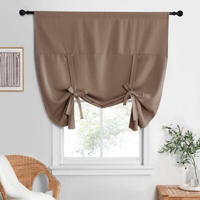 NICETOWN Tende corte per finestra per bagno, tasca per asta, regolabile, per cucina, bar, livello oscurante per asilo nido, lavanderia, sala da pranzo, 1 pezzo, 132 cm di larghezza x 160 cm di NICETOWN Tende corte per finestra per bagno, tasca per asta, regolabile, per cucina, bar, livello oscurante per asilo nido, lavanderia, sala da pranzo, 1 pezzo, 132 cm di larghezza x 160 cm di