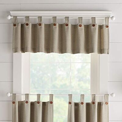 Elrene Home Fashions Mantovana per finestra per cucina o bagno, 152 x 38 cm, lino Elrene Home Fashions Mantovana per finestra per cucina o bagno, 152 x 38 cm, lino