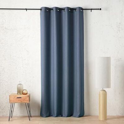 Linder Tenda naturale morbida e densa, stile naturale, colore blu atlantico, finitura occhielli canna di fucile – dimensioni 145 x 260 cm, 56% poliestere, 31% lino, 13% cotone, collezione Zephir Linder Tenda naturale morbida e densa, stile naturale, colore blu atlantico, finitura occhielli canna di fucile – dimensioni 145 x 260 cm, 56% poliestere, 31% lino, 13% cotone, collezione Zephir