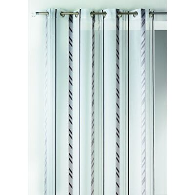 HomeMaison Casa Casa Pura Fantasia Vertical Stripe Organza Poliestere Grigio 140 x 260 cm HomeMaison Casa Casa Pura Fantasia Vertical Stripe Organza Poliestere Grigio 140 x 260 cm