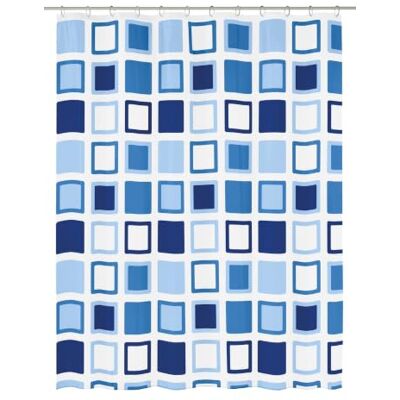 Kleine Wolke Textilgesellschaft Tenda da doccia, in fibre sintetiche, blu azure, 200 x 120 cm Kleine Wolke Textilgesellschaft Tenda da doccia, in fibre sintetiche, blu azure, 200 x 120 cm