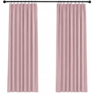 Deconovo Tende Oscuranti per Interni con Fettuccia, 2 Pannelli, 140x245 cm Termiche Isolanti, 3 Modi di Montaggio, Moderne ed Elegante, per Camera e Soggiorno, Certificato OEKO-TEX, Rosa Chiaro Deconovo Tende Oscuranti per Interni con Fettuccia, 2 Pannelli, 140x245 cm Termiche Isolanti, 3 Modi di Montaggio, Moderne ed Elegante, per Camera e Soggiorno, Certificato OEKO-TEX, Rosa Chiaro