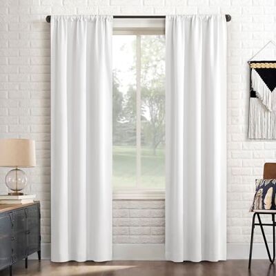 Sun Bergen Theater Grade Extreme Tenda a pannello oscurante 100% con tasca per bastone, 101,6 x 160 cm, colore: Bianco Sun Bergen Theater Grade Extreme Tenda a pannello oscurante 100% con tasca per bastone, 101,6 x 160 cm, colore: Bianco