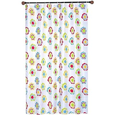MSV doccia colorato di plastica tenda poliestere, 180 x 200 x 0,1 cm include 12 anelli per asta MSV doccia colorato di plastica tenda poliestere, 180 x 200 x 0,1 cm include 12 anelli per asta