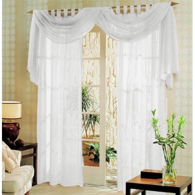 Gardinenbox Voile Tende Completo Set PZ., Bianco, Gardinenbox Voile Tende Completo Set PZ., Bianco,