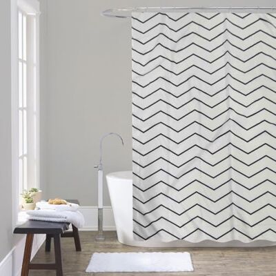 Gedy Tenda Doccia Tessuto Impermeabile in Poliestere Texture Zig Zag, Dimensioni L 240 x H 200 cm 16 Anelli Inclusi, Tenda Vasca Bagno Resistente a Muffa e Acqua, Bordi Cuciti Lavabile in Lavatrice Gedy Tenda Doccia Tessuto Impermeabile in Poliestere Texture Zig Zag, Dimensioni L 240 x H 200 cm 16 Anelli Inclusi, Tenda Vasca Bagno Resistente a Muffa e Acqua, Bordi Cuciti Lavabile in Lavatrice