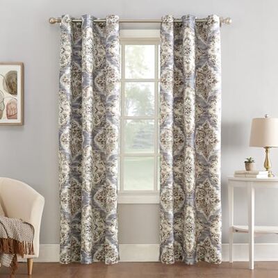 Sun Regina Tenda a pannello con occhielli ad alta efficienza energetica, motivo floreale ad acquerello, 101,6 x 160 cm, colore: Grigio Sun Regina Tenda a pannello con occhielli ad alta efficienza energetica, motivo floreale ad acquerello, 101,6 x 160 cm, colore: Grigio