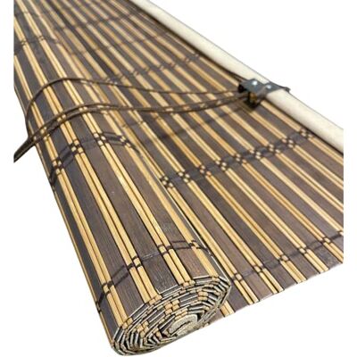 EACOMMERCE - Tapparella in Listelli di Bamboo 100x160H - Marrone Scuro - Marisa - Roller Blind EACOMMERCE - Tapparella in Listelli di Bamboo 100x160H - Marrone Scuro - Marisa - Roller Blind
