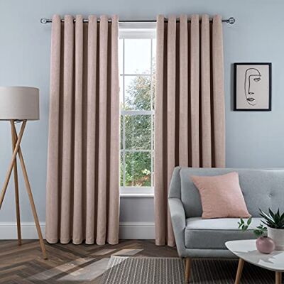 Sleepdown Tende oscuranti foderate con occhielli, effetto lino, isolamento termico, per camera da letto e soggiorno, 117 x 137 cm Sleepdown Tende oscuranti foderate con occhielli, effetto lino, isolamento termico, per camera da letto e soggiorno, 117 x 137 cm