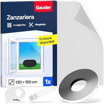 GAUDER Zanzariera finestra, zanzariere per finestre (130x150cm) Rete anti-insetti con chiusura a strappo, schermo autoadesivo senza fori contro le zanzare, nera GAUDER Zanzariera finestra, zanzariere per finestre (130x150cm) Rete anti-insetti con chiusura a strappo, schermo autoadesivo senza fori contro le zanzare, nera