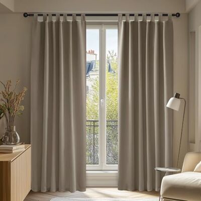 Deconovo Set di 2 tende oscuranti termiche, antifreddo, isolanti, con passanti, tenda per camera da letto, 140 x 290 cm, colore: tortora. Deconovo Set di 2 tende oscuranti termiche, antifreddo, isolanti, con passanti, tenda per camera da letto, 140 x 290 cm, colore: tortora.