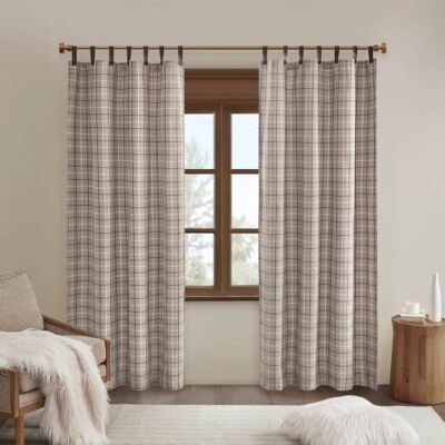 Madison Park Tenda decorativa per soggiorno, per camera da letto e appartamenti, in poliestere, in ecopelle, marrone, 150 x 200 cm Madison Park Tenda decorativa per soggiorno, per camera da letto e appartamenti, in poliestere, in ecopelle, marrone, 150 x 200 cm