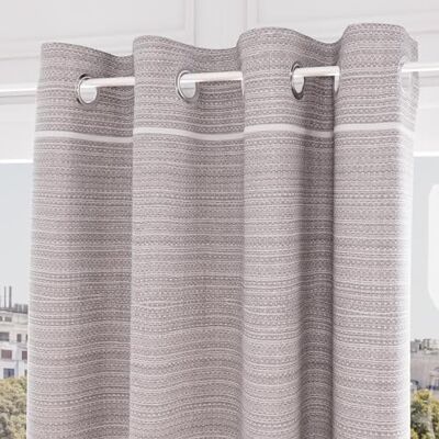 Tenda in cotone riciclato Soleil d'Ocre - Strisce sottili - 135x300 cm Tenda in cotone riciclato Soleil d'Ocre - Strisce sottili - 135x300 cm