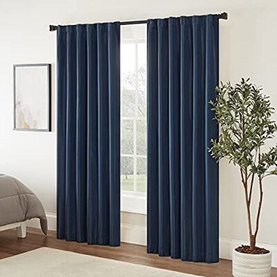 Eclipse Tenda Termica Oscurante Moderna per Finestra per Camera da Letto (1 Pannello), Poliestere, Blu Scuro, 132 x 274 cm (Larghezza x Lunghezza), Confezione da 1 Eclipse Tenda Termica Oscurante Moderna per Finestra per Camera da Letto (1 Pannello), Poliestere, Blu Scuro, 132 x 274 cm (Larghezza x Lunghezza), Confezione da 1